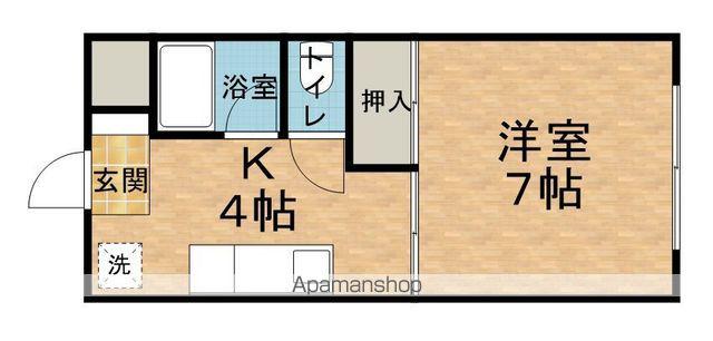 ハイツ安曇野5(1K/1階)の間取り写真