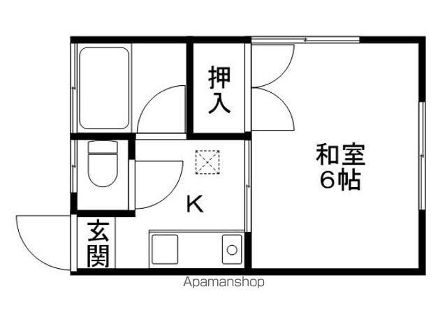 ブルーハイツ(1K/1階)の間取り写真