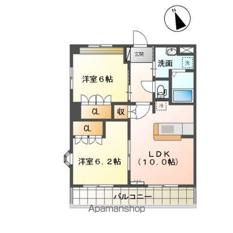 TS VILLAGE(2LDK/2階)の間取り写真