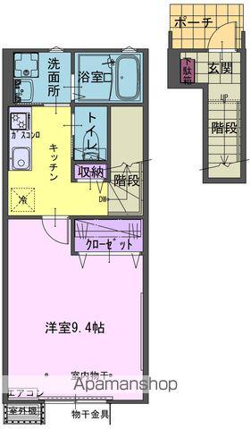 TWEEDIA A(1K/2階)の間取り写真