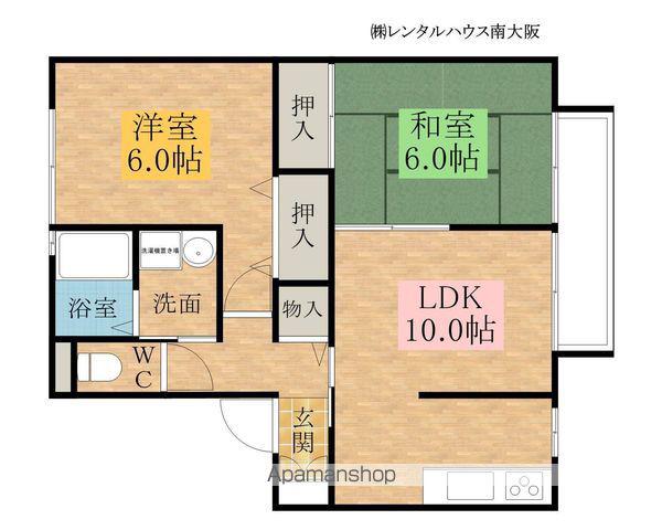 ドルチェⅠ(2LDK/2階)の間取り写真