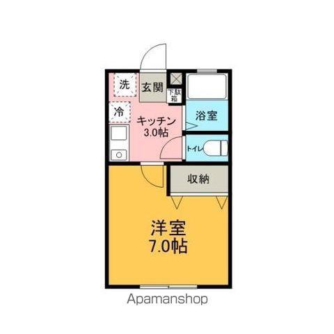 メゾンパトリア(1K/1階)の間取り写真