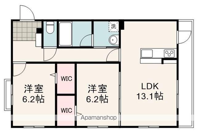 LUXE駒形(2LDK/3階)の間取り写真
