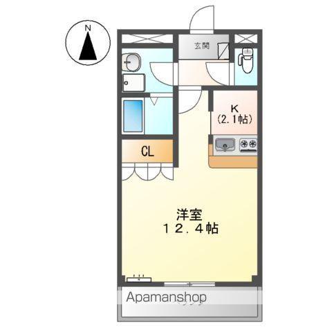 セイフティ・パレK(1K/2階)の間取り写真
