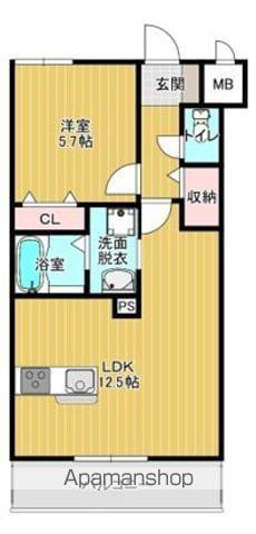 MS SUITE(1LDK/2階)の間取り写真