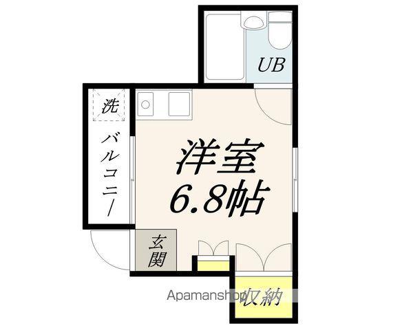 パークウェー学南(ワンルーム/1階)の間取り写真