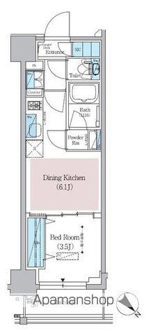 アーバネックス日本橋横山町(1DK/8階)の間取り写真