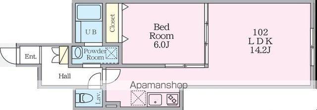 ミハス中野Ⅱ(1LDK/1階)の間取り写真