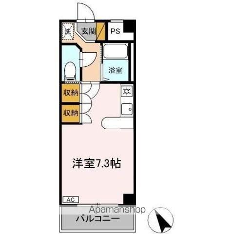 ハイムカメリア(ワンルーム/1階)の間取り写真