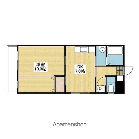 エバーリーブズカワモト(1DK/3階)の間取り写真