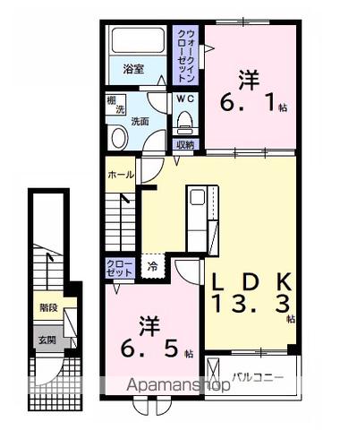 メゾン アールエスピー(2LDK/2階)の間取り写真