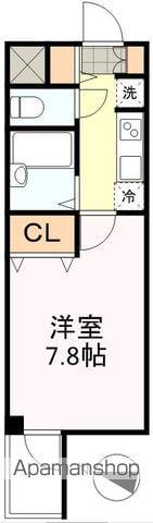 サンヴァーリオ小松島(1K/4階)の間取り写真