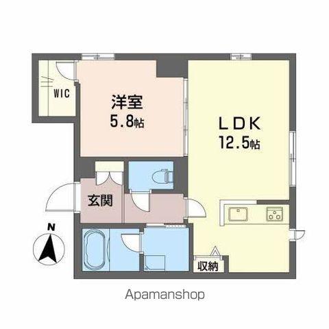 BONHEUR DU SUD(1LDK/1階)の間取り写真