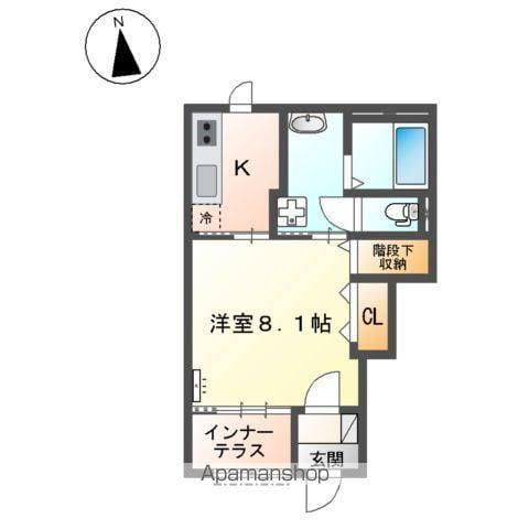 VILLEST(1K/1階)の間取り写真