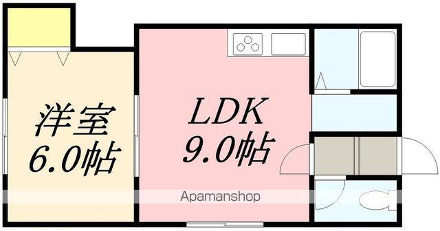 ハチサン柏木(1LDK/2階)の間取り写真