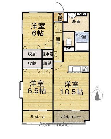 サウザンドサニー(2LDK/1階)の間取り写真