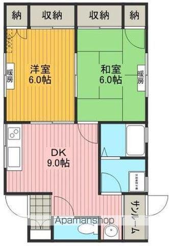 カスティージョN(2DK/2階)の間取り写真