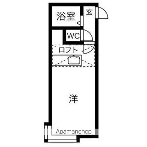 ランドマークII(ワンルーム/2階)の間取り写真