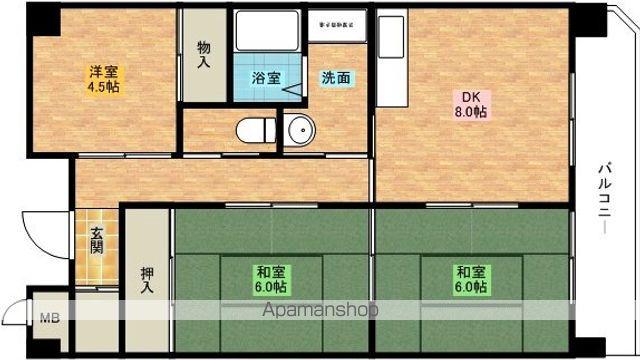 ロイヤルスクエアあむ1(3DK/4階)の間取り写真