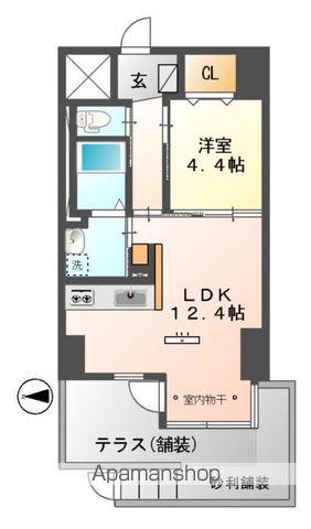 CONFORTO紺屋町(1LDK/1階)の間取り写真