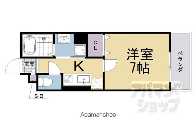ASUKAII(1K/2階)の間取り写真