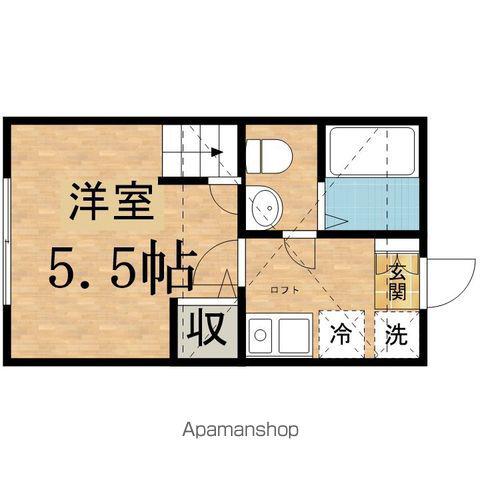 フェリーチェ堀之内(1K/2階)の間取り写真