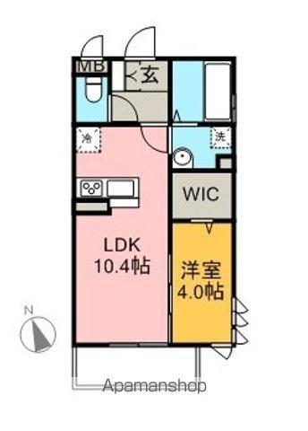 フロラシオン(1LDK/1階)の間取り写真
