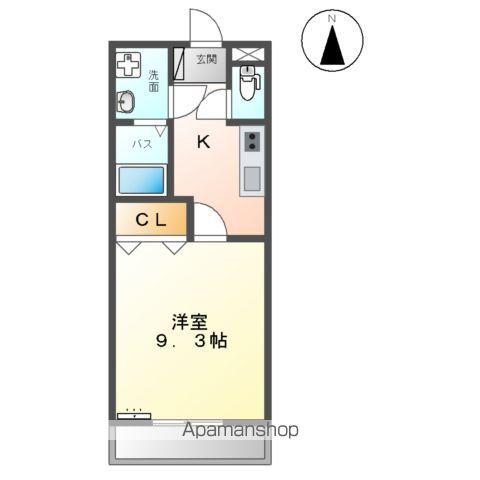 メルベーユコノミ(1K/2階)の間取り写真