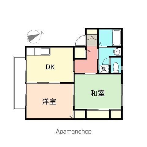 ディアス行田(2DK/2階)の間取り写真