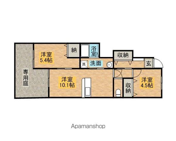 ノアース(2LDK/1階)の間取り写真