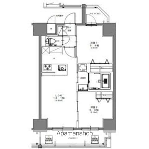 S-RESIDENCE高岳ARDENT(2LDK/5階)の間取り写真