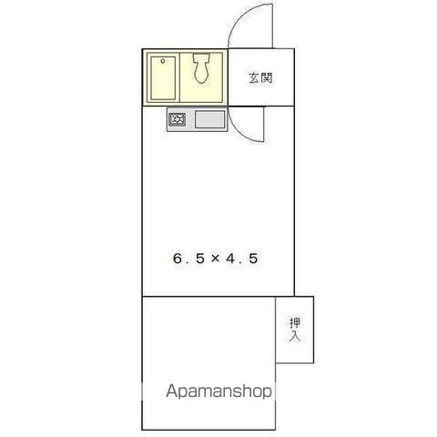 駒矢八番館(1DK/3階)の間取り写真