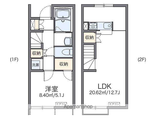 レオネクストVILANOVA(1LDK/1階)の間取り写真
