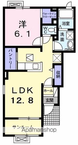 グリーンフェア平泉弐番館(1LDK/1階)の間取り写真