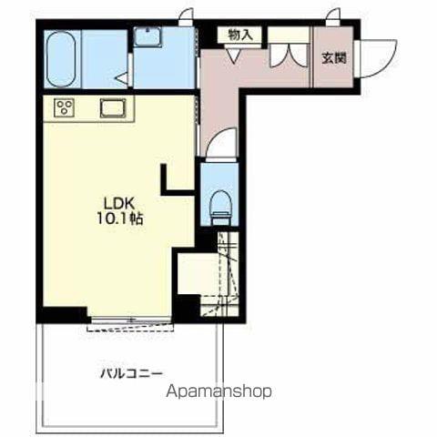 クオーレW(ワンルーム/3階)の間取り写真