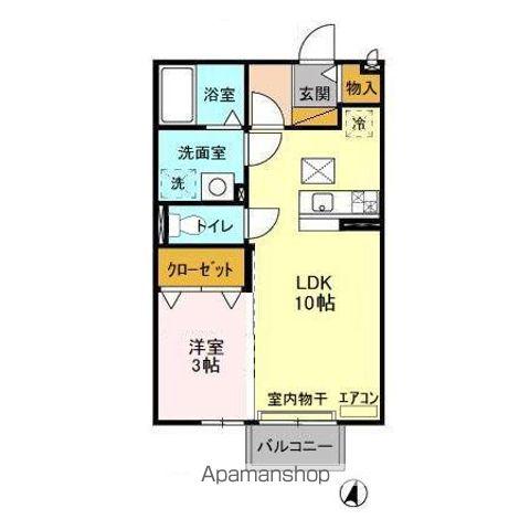 カトルセゾンA(1LDK/1階)の間取り写真