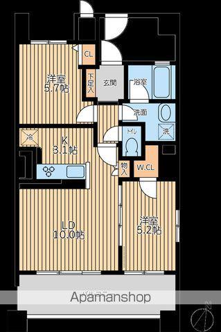 リーフコンフォート新小岩(2LDK/10階)の間取り写真
