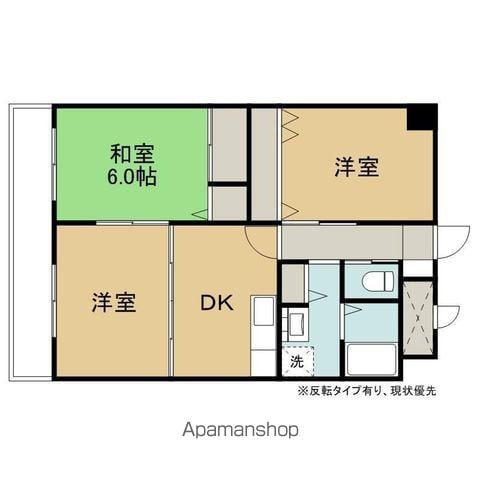 テリトワールSATO壱号館(3DK/5階)の間取り写真