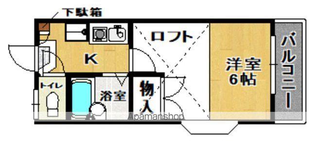 シャトープルミエール(1K/2階)の間取り写真
