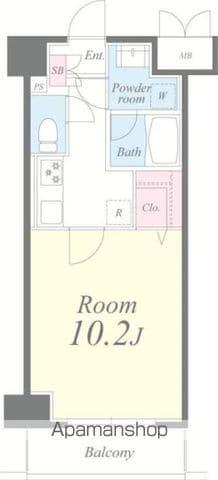 クレシェンテ月島(1K/7階)の間取り写真