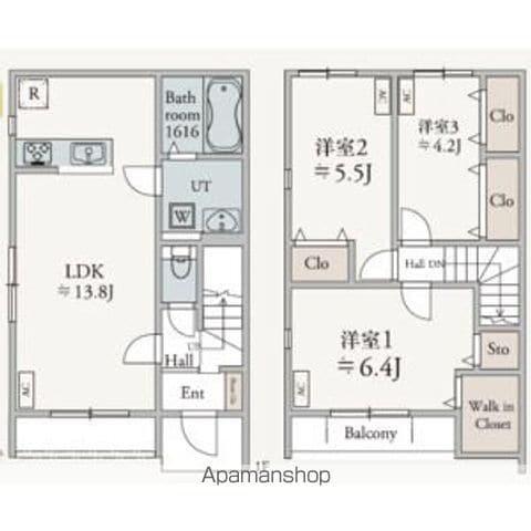 GRANDIR木更津Ⅰ棟(3LDK/1階)の間取り写真
