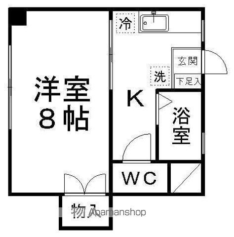 ラフォーレ東照宮(1K/3階)の間取り写真