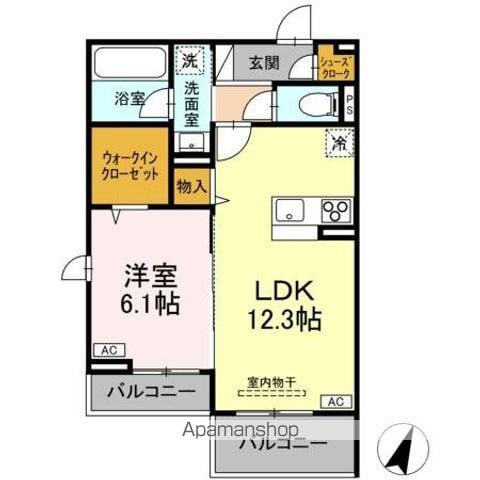 ESPELIA・K(1LDK/2階)の間取り写真