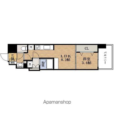 アーバネックスHONMACHIⅡ(1LDK/13階)の間取り写真