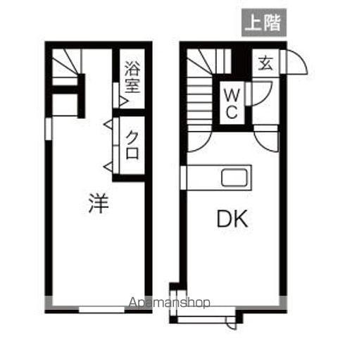 メゾンベルファム(1DK/1階)の間取り写真