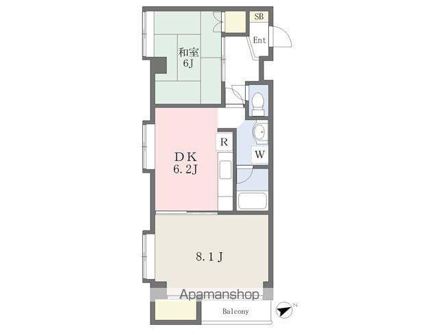 ハイムスT1(2DK/2階)の間取り写真