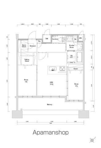 エンクレスト博多駅南GRACE(2LDK/11階)の間取り写真