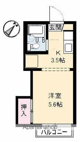エクセル旗ヶ崎(1K/1階)の間取り写真