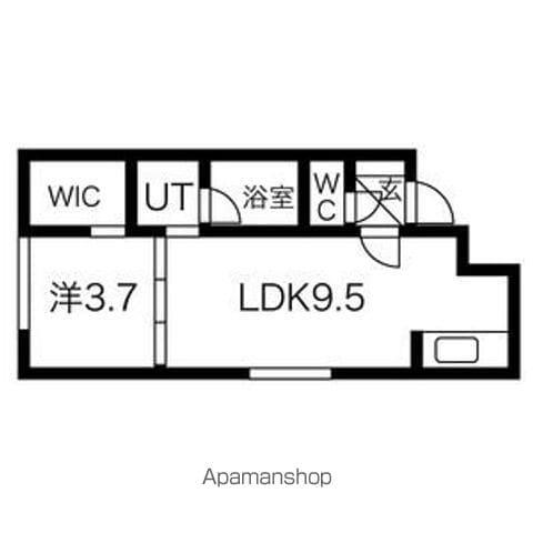 HOPE北円山(1LDK/3階)の間取り写真