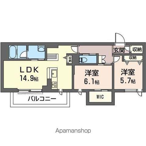 アイビー(2LDK/3階)の間取り写真